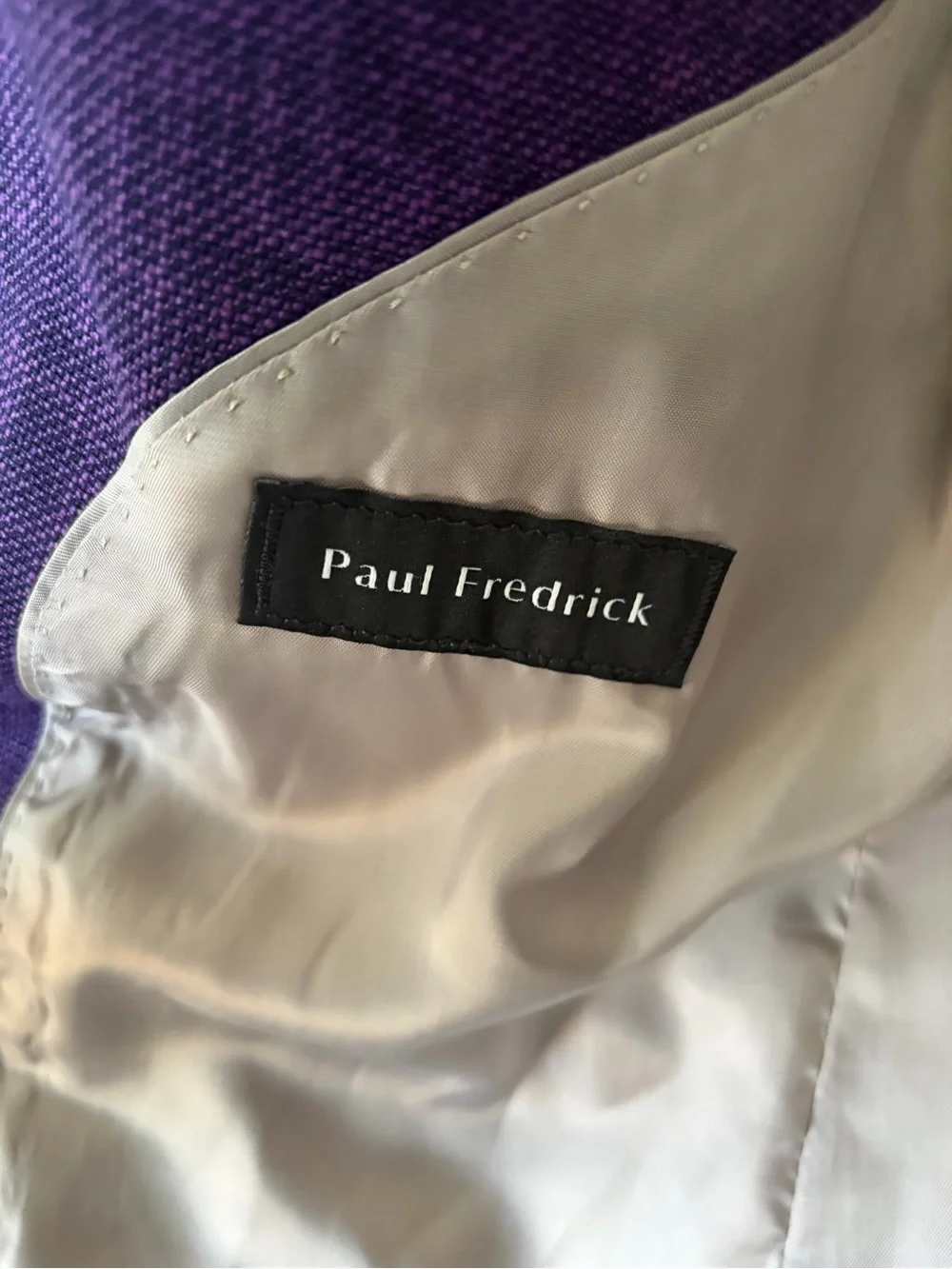 Paul Fredrick Men's Purple Blazer - Classic Two-Button Sport Coat